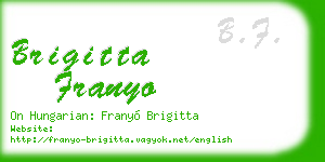 brigitta franyo business card