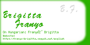 brigitta franyo business card